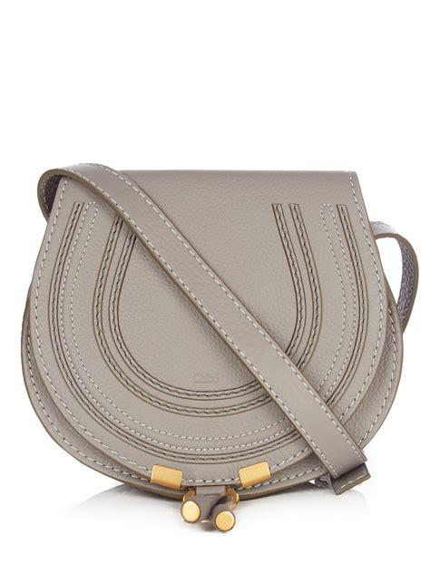 Marcie leather crossbody bag Chloé Grey in Leather 